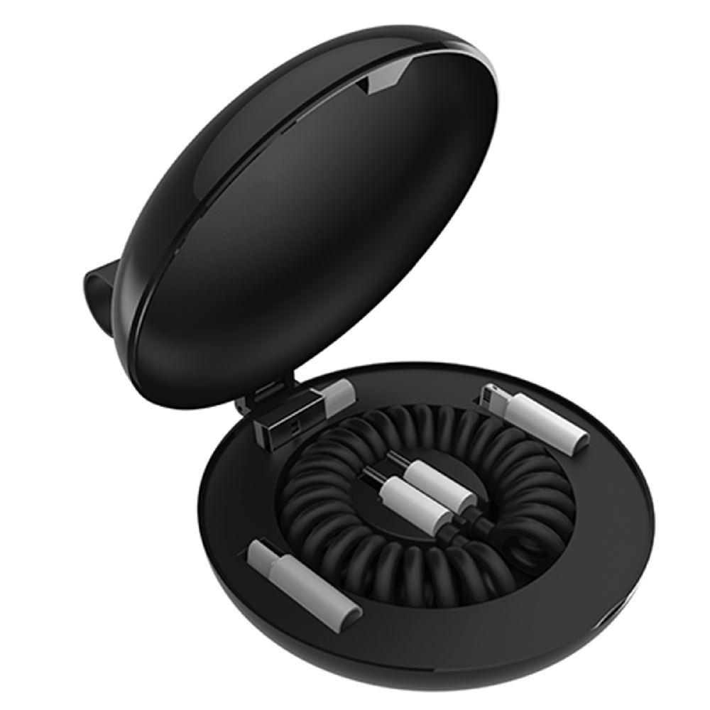 4 IN 1 USB Cable Box For  ALL USB A & USB C Travel Chargers, Power Bank, Smartphones, Notebook Charging & Sync